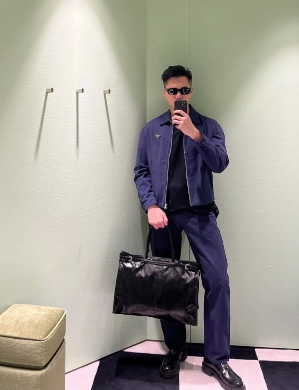 Prada Blue Denim Cotton Zipped Jacket- Blue (2) Prada Blue Denim Cotton Zipped Jacket- Blue