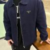 Prada Blue Denim Cotton Zipped Jacket- Blue (4) Prada Blue Denim Cotton Zipped Jacket- Blue