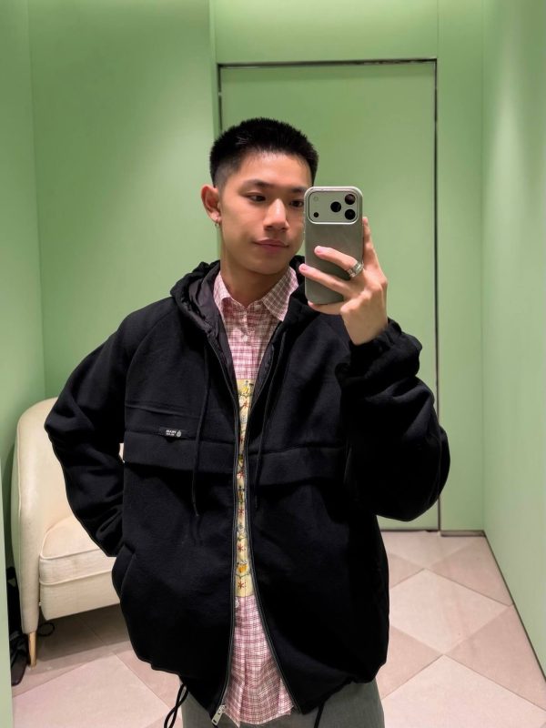 Prada Hooded Blouson Jacket- Black (3) Prada Hooded Blouson Jacket- Black