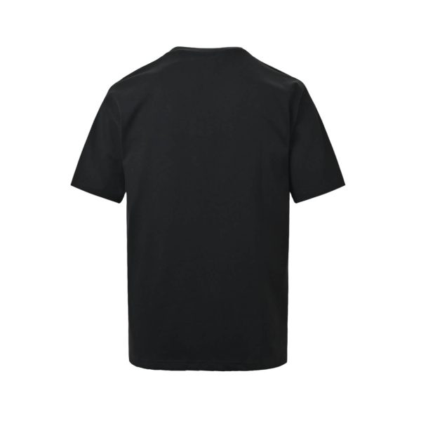 Prada Inverted Triangle Inkjet Printed Cotton T-shirt- Black
