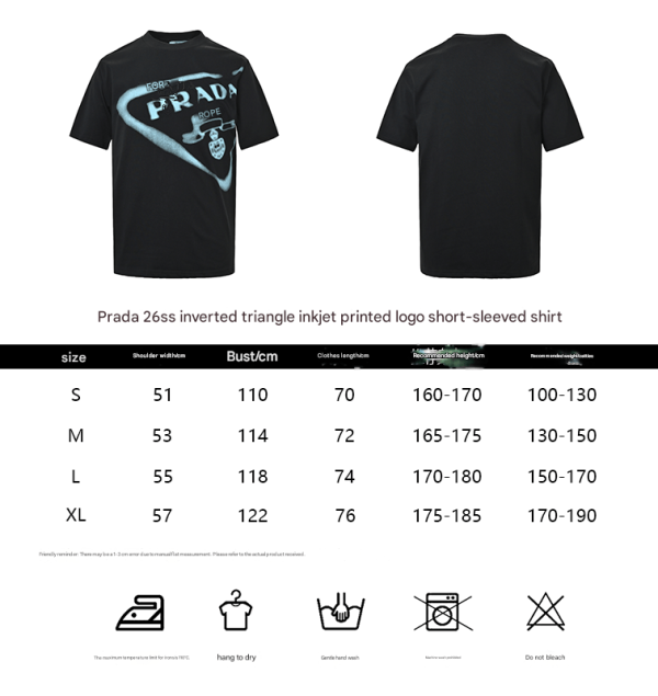 Prada Inverted Triangle Inkjet Printed Cotton T-shirt- White