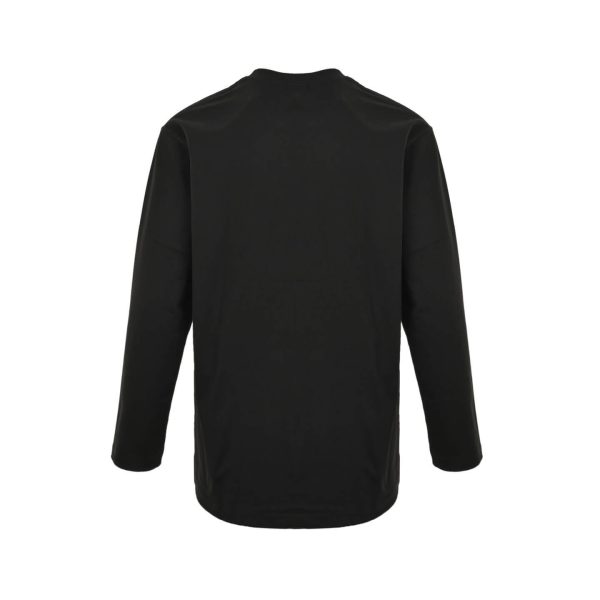 Prada Milano Graphic Logo Long-sleeved T-shirt- Black