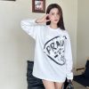 Prada Milano Graphic Logo Long-sleeved T-shirt- White