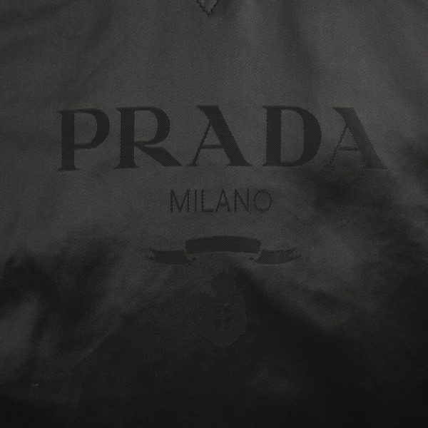 Prada Recycled Nylon Fleece-Sleeve Sweatshirt- Black (7) Prada Recycled Nylon Fleece-Sleeve Sweatshirt- Black
