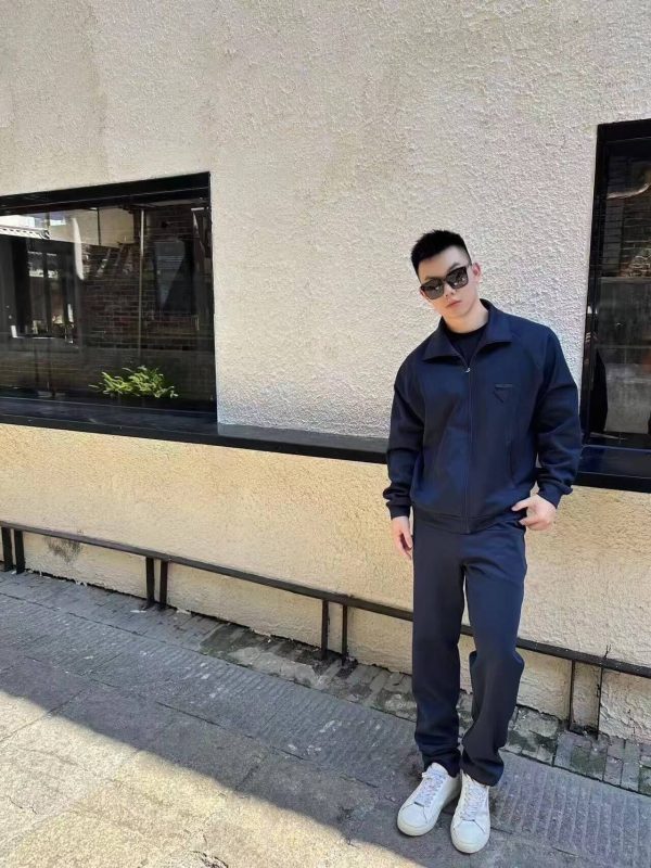 Prada Triangle Label Trousers- Black