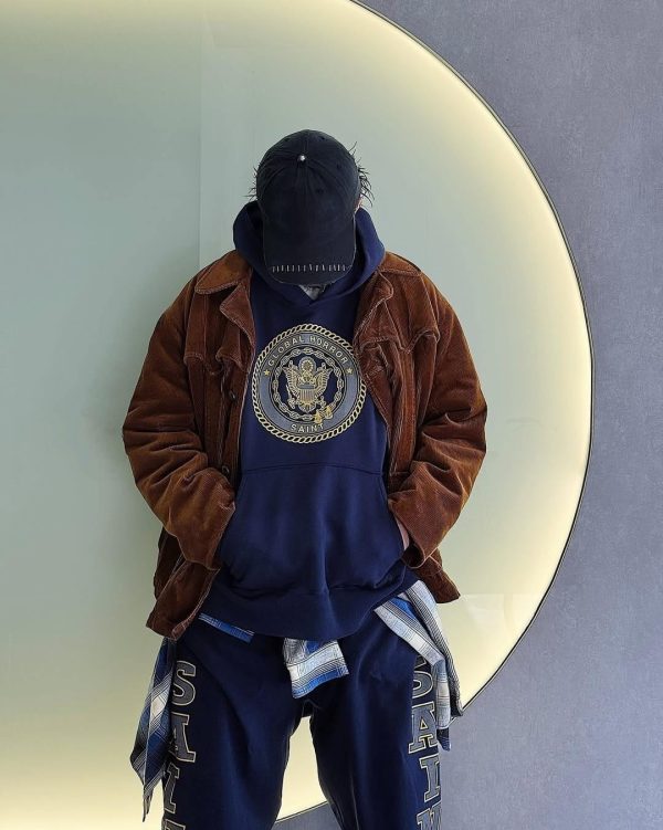 Saint Michael Sweatpants- Navy Blue