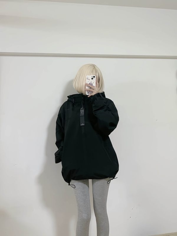 Stone Island Arm Embroidered Compass Windbreaker Jacket- Black