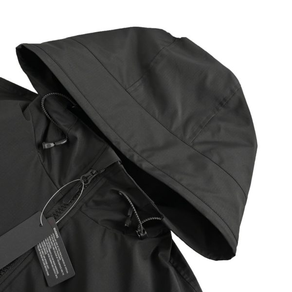Stone Island Arm Embroidered Compass Windbreaker Jacket- Black