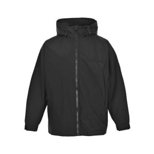 Stone Island Arm Embroidered Compass Windbreaker Jacket- Black