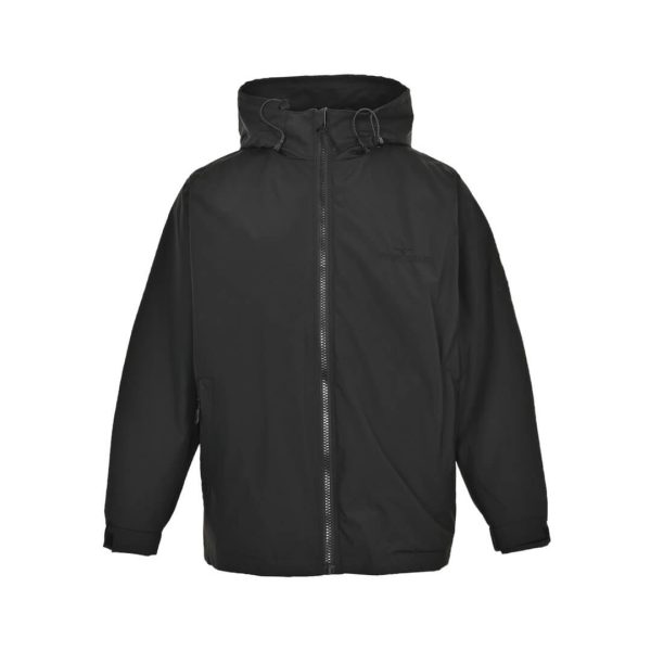 Stone Island Arm Embroidered Compass Windbreaker Jacket- Black