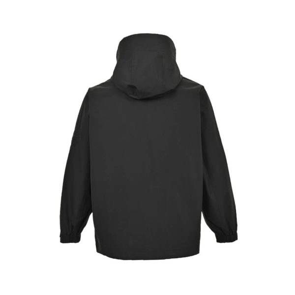 Stone Island Arm Embroidered Compass Windbreaker Jacket- Black