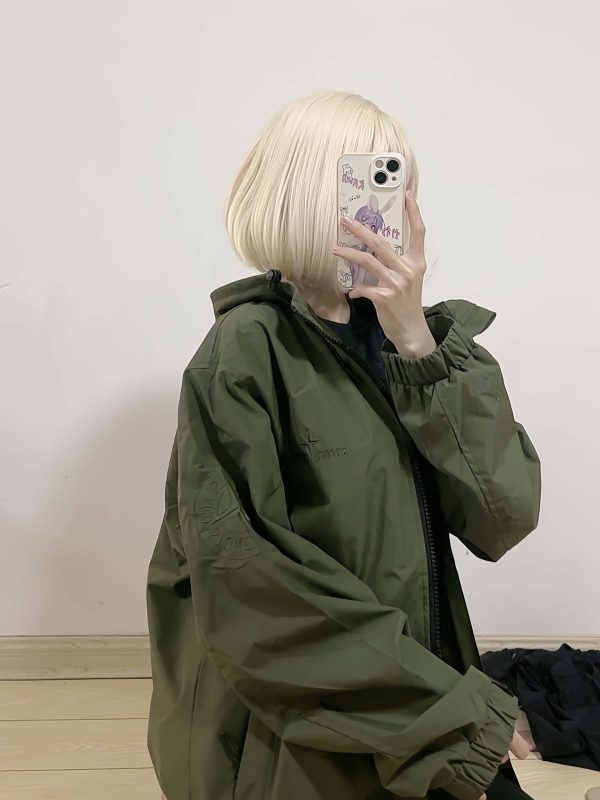 Stone Island Arm Embroidered Compass Windbreaker Jacket- Green