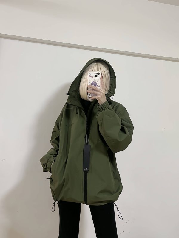 Stone Island Arm Embroidered Compass Windbreaker Jacket- Green