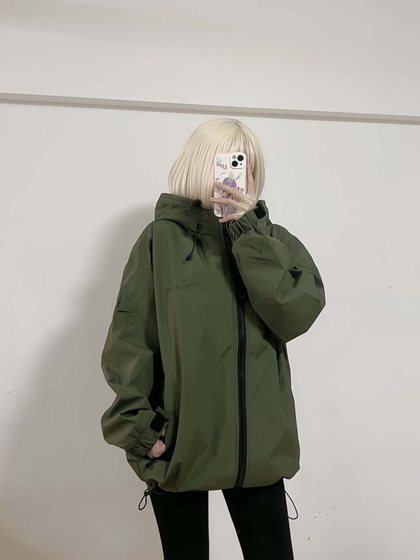 Stone Island Arm Embroidered Compass Windbreaker Jacket- Green