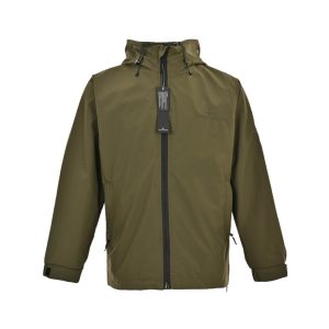 Stone Island Arm Embroidered Compass Windbreaker Jacket- Green