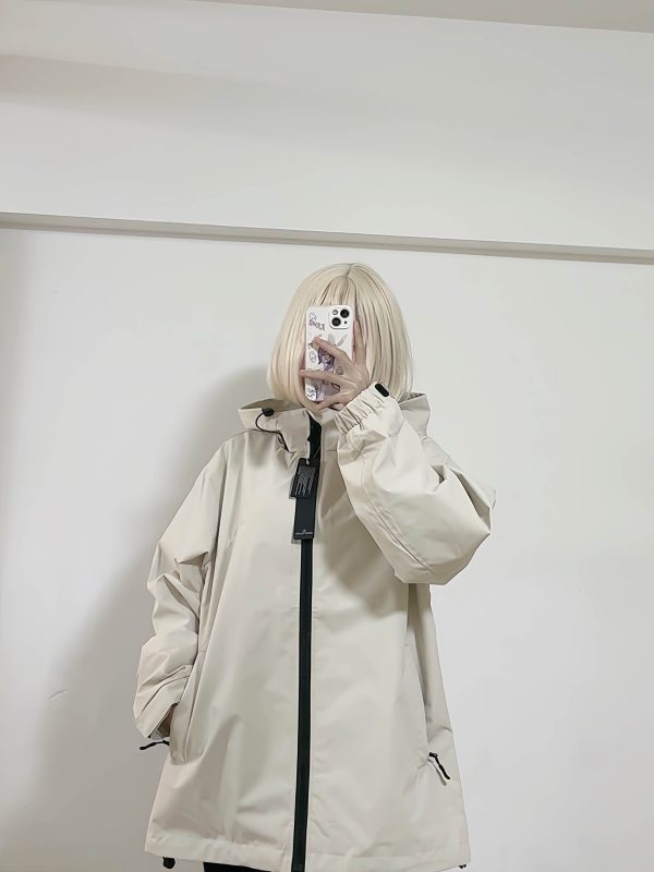 Stone Island Arm Embroidered Compass Windbreaker Jacket- Warm Grey