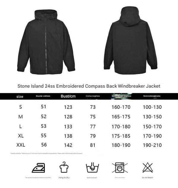 Stone Island Arm Embroidered Compass Windbreaker Jacket- Warm Grey