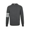 Thom Browne 4-Bar Wool Crew Neck Sweater- Grey