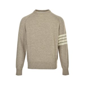 Thom Browne Cappuccino Wool Sweater- Beige