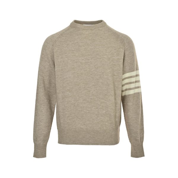 Thom Browne Cappuccino Wool Sweater- Beige