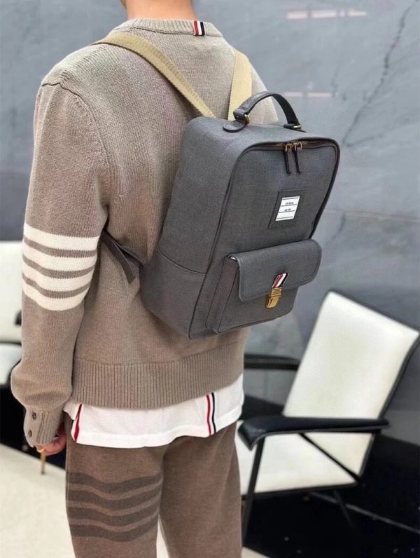 Thom Browne Cappuccino Wool Sweater- Beige