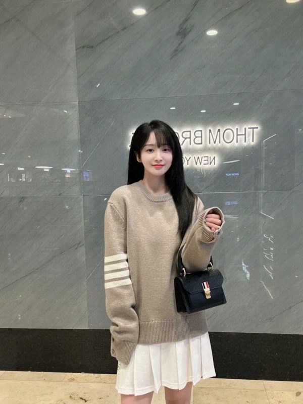 Thom Browne Cappuccino Wool Sweater- Beige