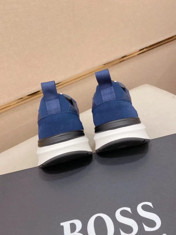 BOSS Velocity Men's Blue Leather Sneaker