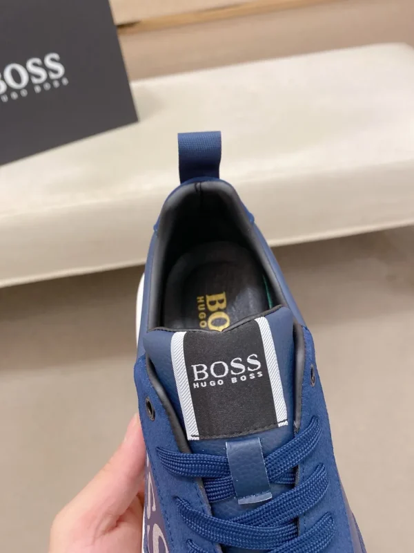 BOSS Velocity Men's Blue Leather Sneaker