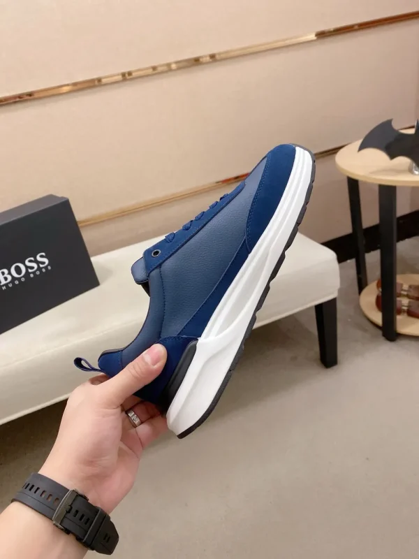 BOSS Velocity Men's Blue Leather Sneaker