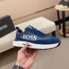 BOSS Velocity Men's Blue Leather Sneaker