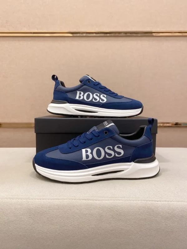 BOSS Velocity Men's Blue Leather Sneaker