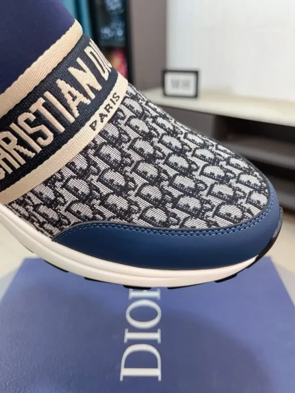 Dior D-Wander Men's Sneaker in Deep Blue Oblique