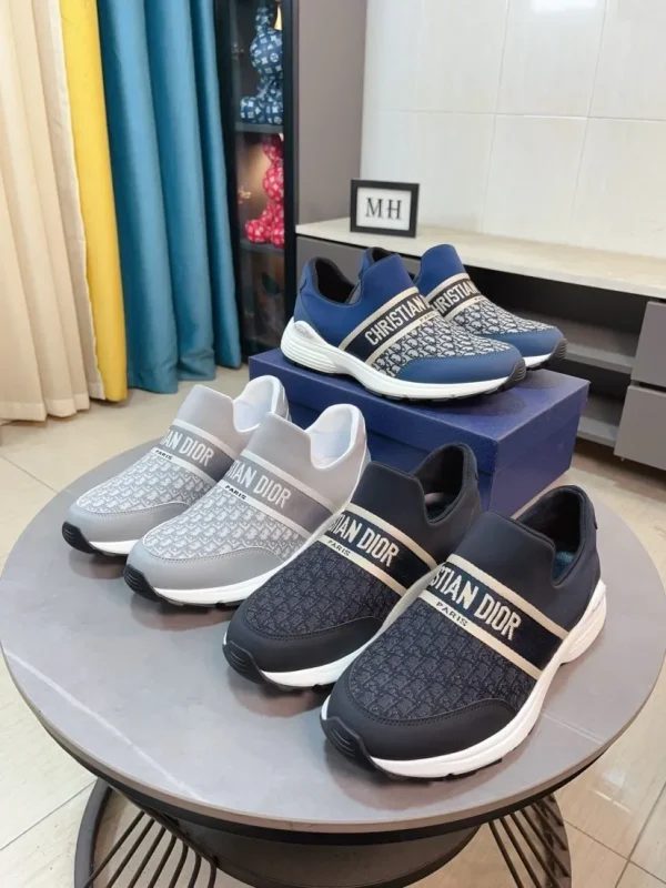 Dior D-Wander Men's Sneaker in Deep Blue Oblique