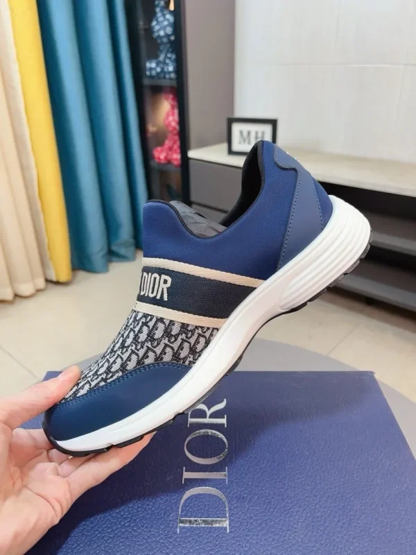 Dior D-Wander Men's Sneaker in Deep Blue Oblique
