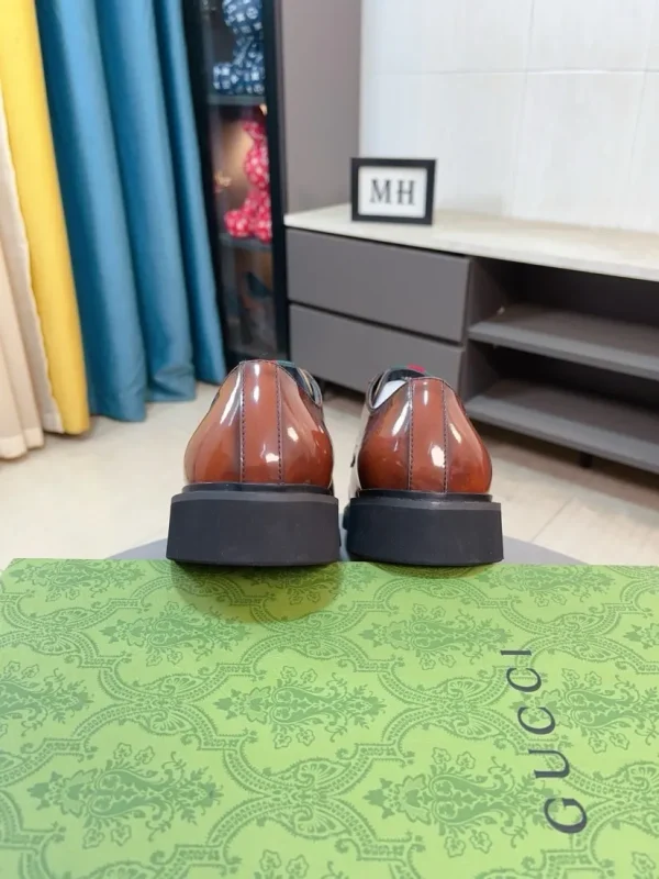 Gucci Men's Brown Leather Oxford - Italian Craftsmanship