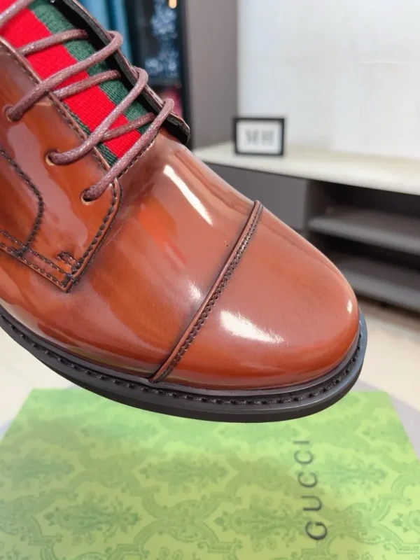 Gucci Men's Brown Leather Oxford - Italian Craftsmanship