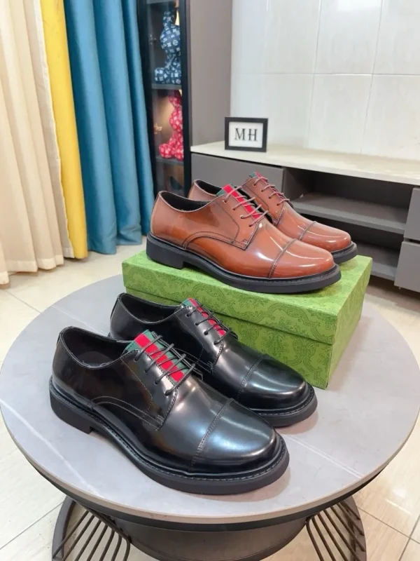 Gucci Men's Brown Leather Oxford - Italian Craftsmanship