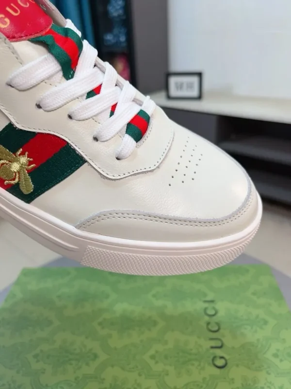 gucci-mens-white-leather-sneaker-italian-cowhide-detail-view Gucci Men's White Leather Sneaker - Italian Cowhide