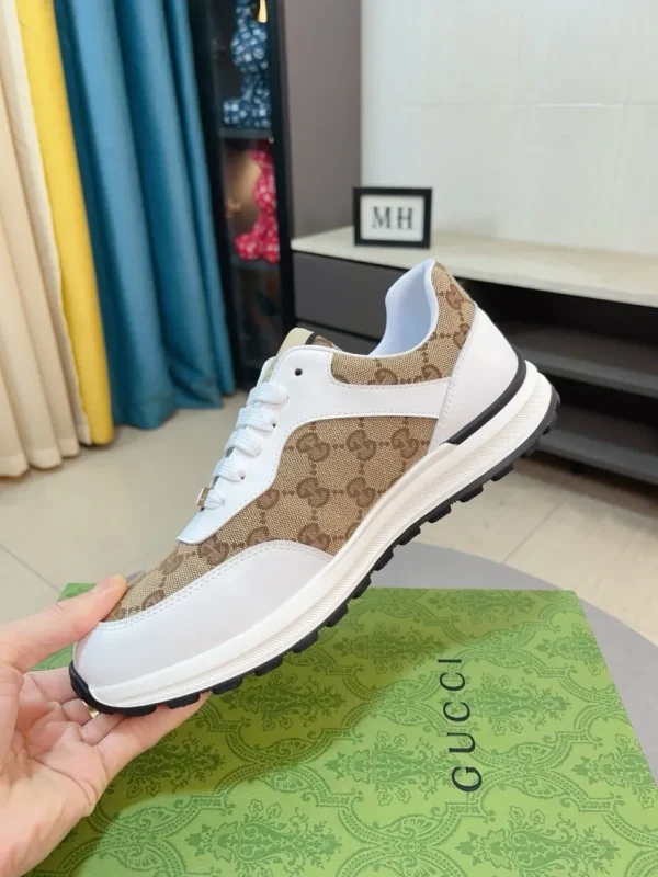 Gucci Re-Web Men's Beige Leather Sneaker