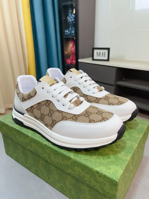 Gucci Re-Web Men's Beige Leather Sneaker