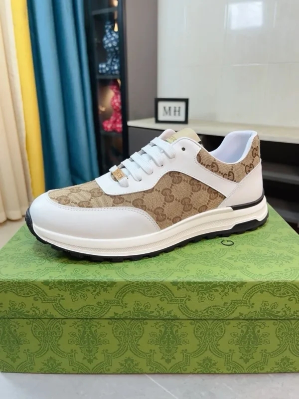 Gucci Re-Web Men's Beige Leather Sneaker