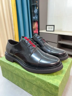 Gucci William Men's Leather Derby with Italian Cowhide