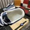 Louis Vuitton Men's Blue Leather Sneaker - Jacquard Design