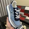 Louis Vuitton Men's Blue Leather Sneaker - Jacquard Design