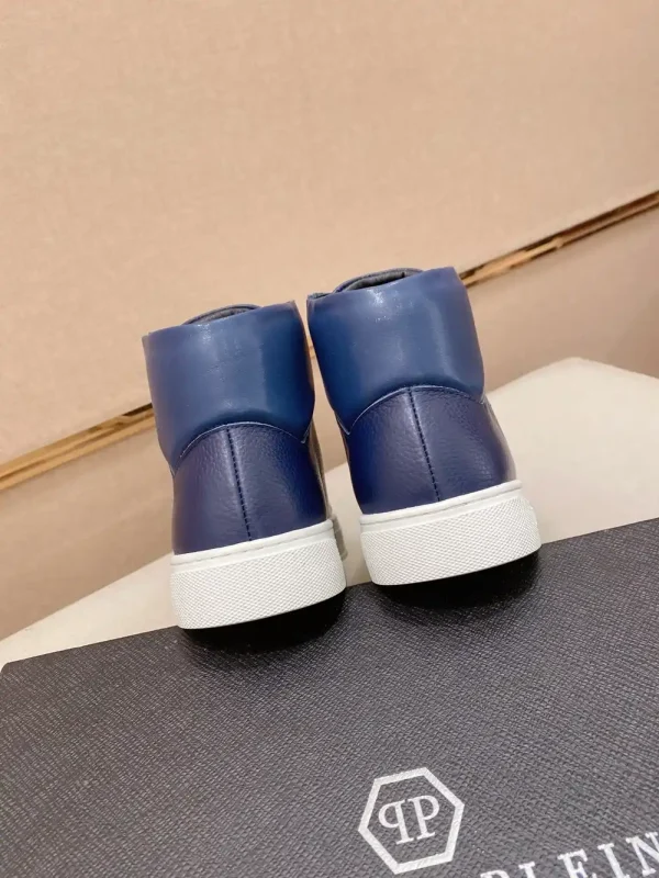 Philipp Plein Men's Blue Leather Sneaker