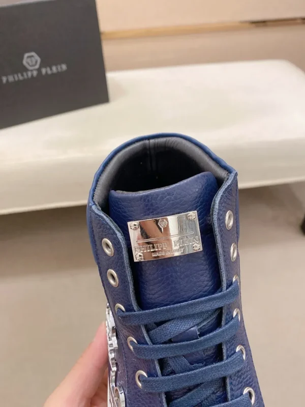 Philipp Plein Men's Blue Leather Sneaker