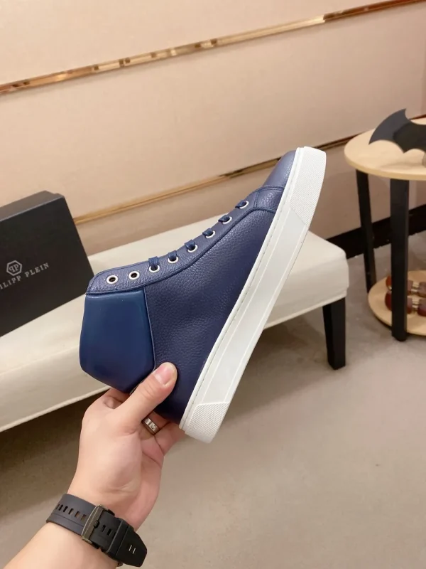 Philipp Plein Men's Blue Leather Sneaker