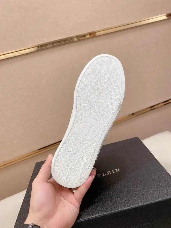 Philipp Plein Men's Blue Leather Sneaker