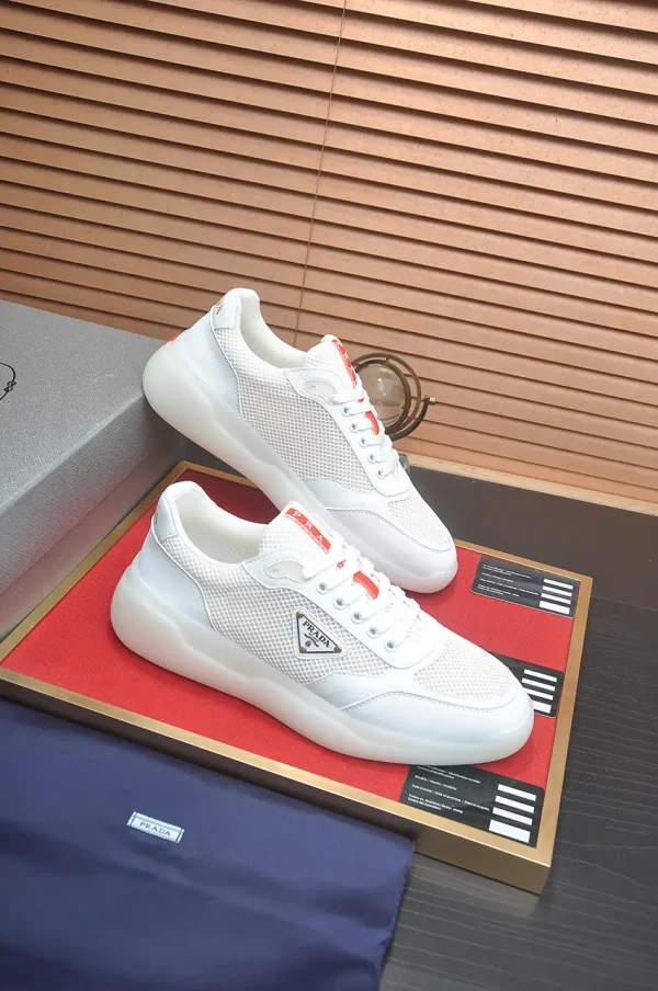 Prada America's Cup Men's White Leather Sneaker