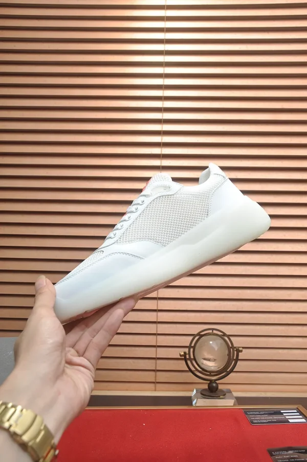 Prada America's Cup Men's White Leather Sneaker